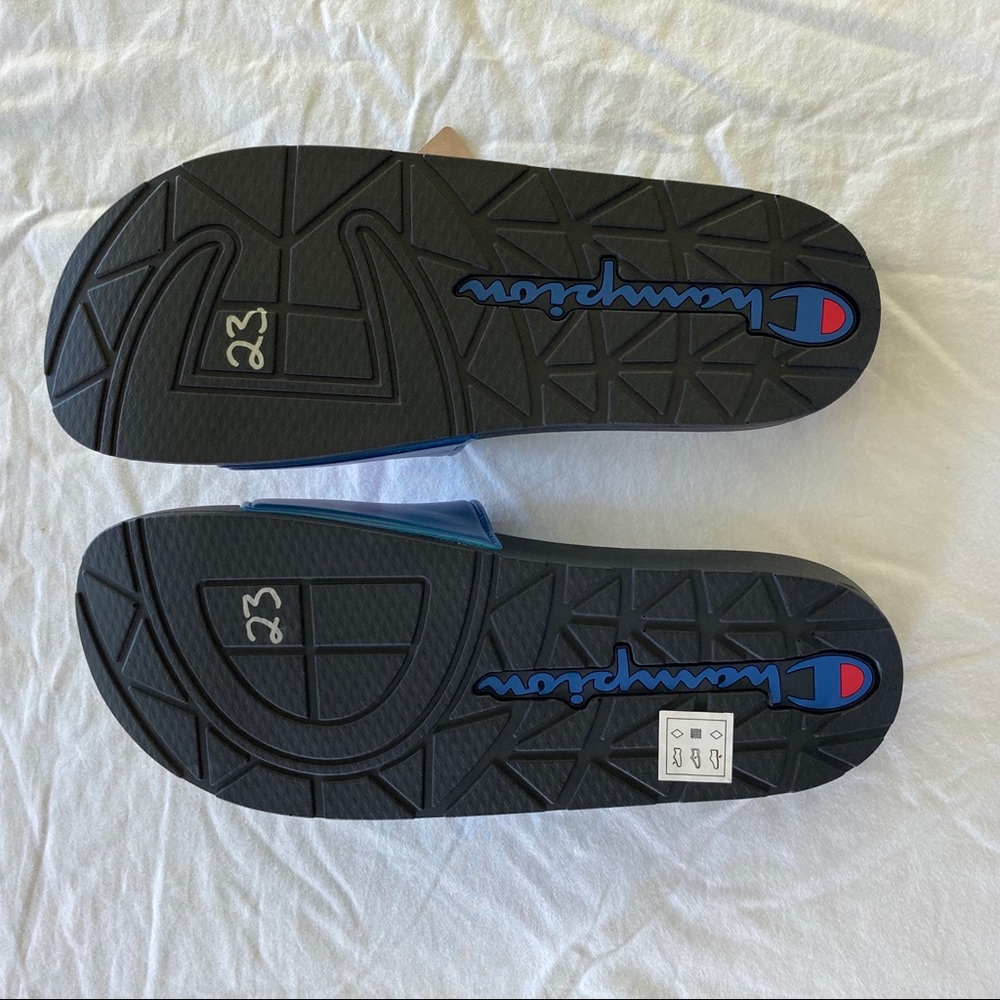 Men’s Champion Royal/Black Slides - Picture 4 of 9